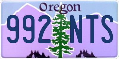 OR license plate 992NTS