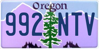 OR license plate 992NTV