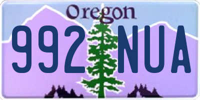 OR license plate 992NUA