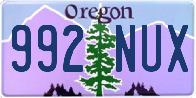 OR license plate 992NUX