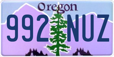 OR license plate 992NUZ