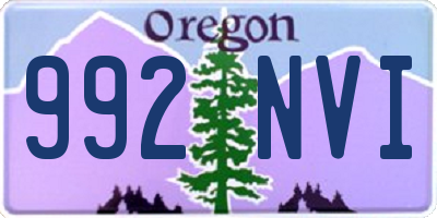 OR license plate 992NVI