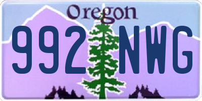 OR license plate 992NWG