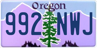 OR license plate 992NWJ