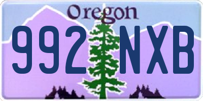 OR license plate 992NXB