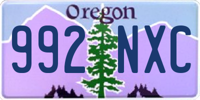 OR license plate 992NXC