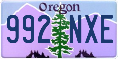 OR license plate 992NXE