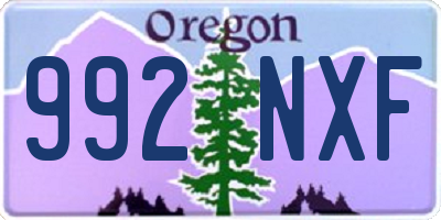 OR license plate 992NXF