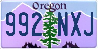 OR license plate 992NXJ