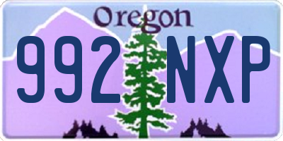 OR license plate 992NXP