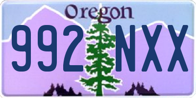 OR license plate 992NXX
