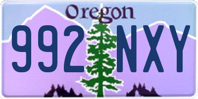 OR license plate 992NXY