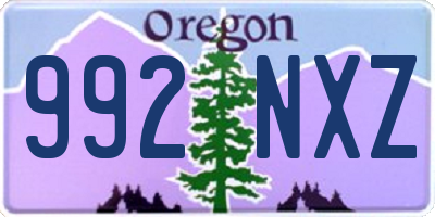 OR license plate 992NXZ