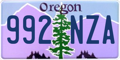 OR license plate 992NZA