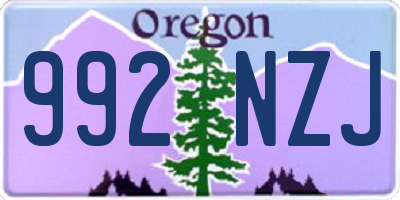 OR license plate 992NZJ