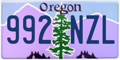 OR license plate 992NZL