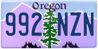 OR license plate 992NZN