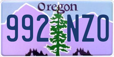 OR license plate 992NZO