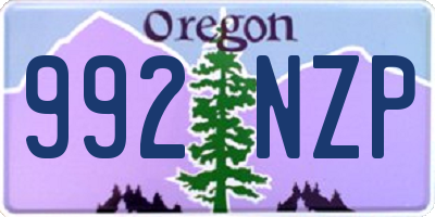 OR license plate 992NZP