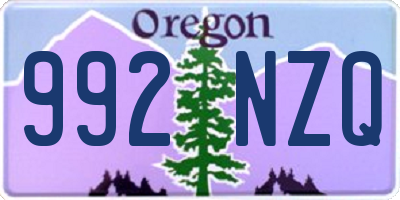 OR license plate 992NZQ