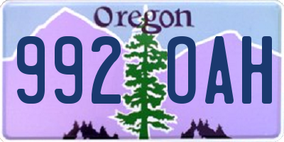 OR license plate 992OAH
