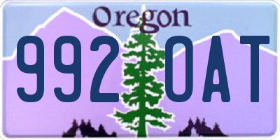 OR license plate 992OAT