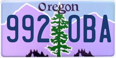 OR license plate 992OBA