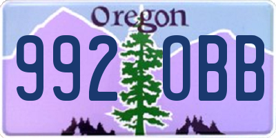 OR license plate 992OBB