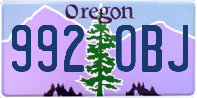 OR license plate 992OBJ