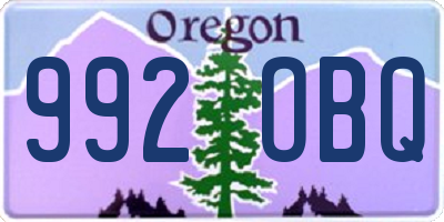 OR license plate 992OBQ