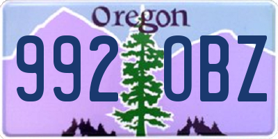 OR license plate 992OBZ