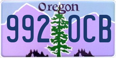 OR license plate 992OCB