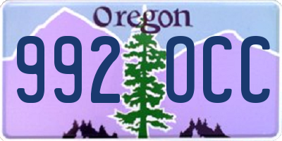 OR license plate 992OCC