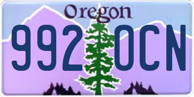 OR license plate 992OCN