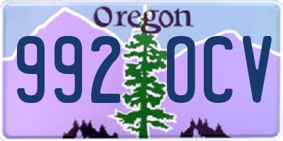 OR license plate 992OCV