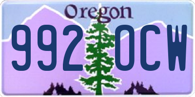 OR license plate 992OCW