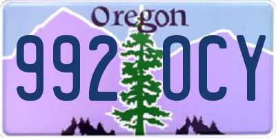 OR license plate 992OCY