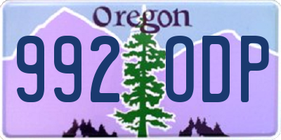 OR license plate 992ODP