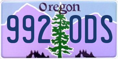 OR license plate 992ODS