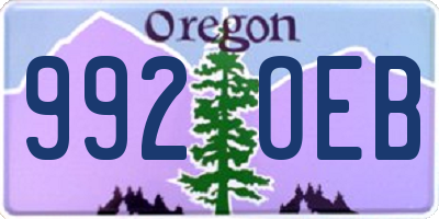 OR license plate 992OEB