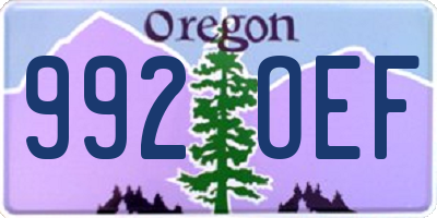 OR license plate 992OEF