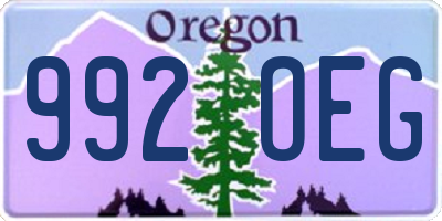 OR license plate 992OEG