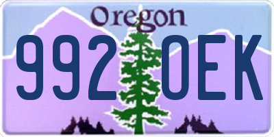 OR license plate 992OEK