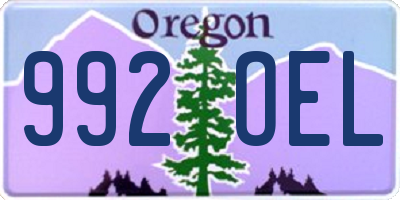 OR license plate 992OEL