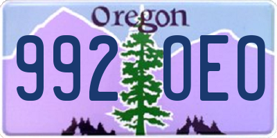 OR license plate 992OEO