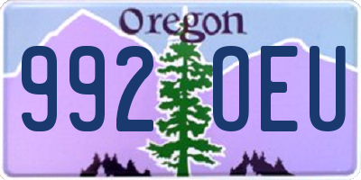 OR license plate 992OEU