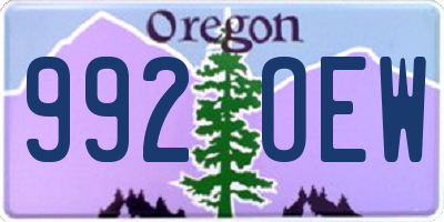 OR license plate 992OEW