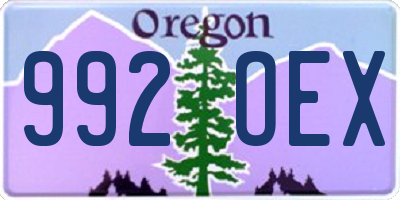 OR license plate 992OEX