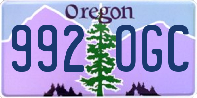 OR license plate 992OGC