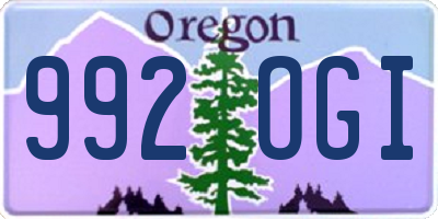 OR license plate 992OGI
